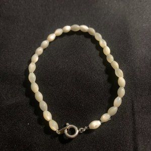White Bead Bracelet